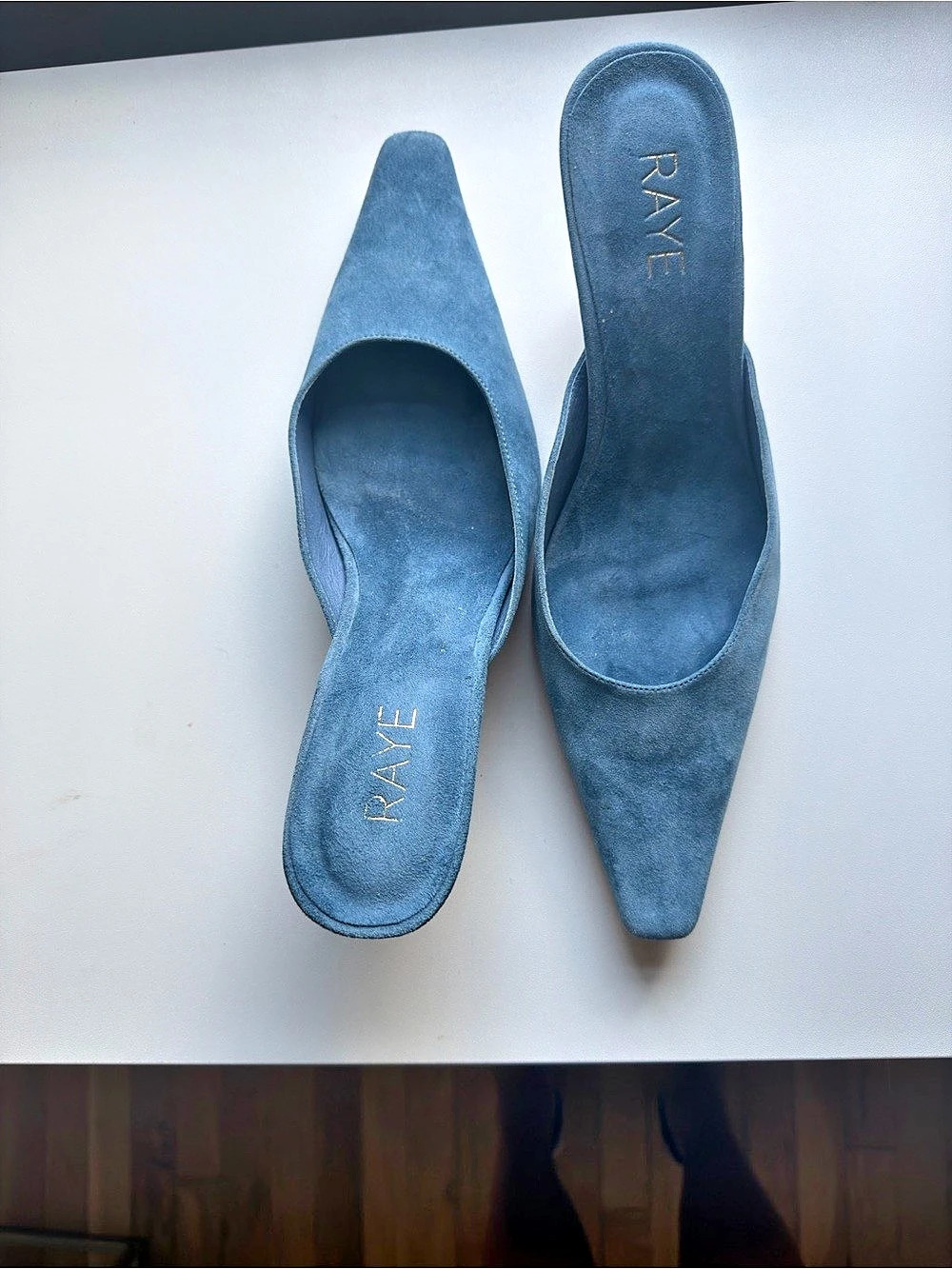 RAYE Pointed Toe Heels in Blue - Picture 2 of 4